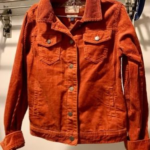 Burnt orange corduroy jacket